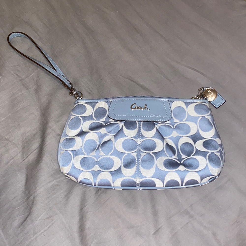 Coach Signature Sateen Large Wristlet